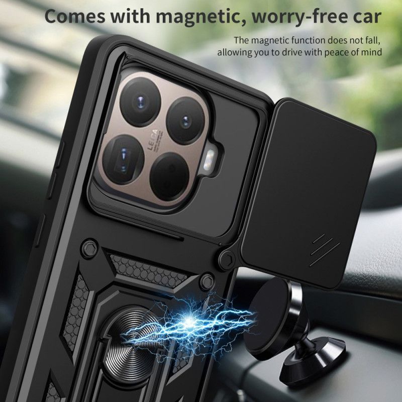 Coque Xiaomi 15T Pro Couvercle Coulissant pour Caméra et Support