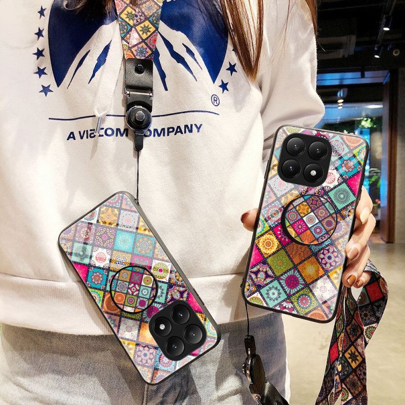 Coque Xiaomi 15T Pro Support et Lnaièrfe Patchwork