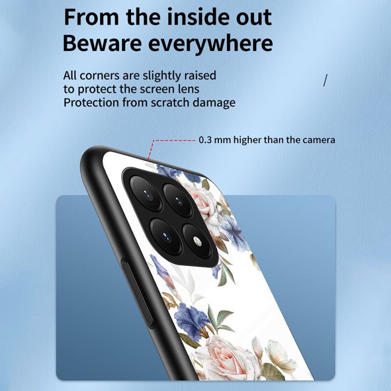 Coque Xiaomi 15T Pro Verre Trempé Florale