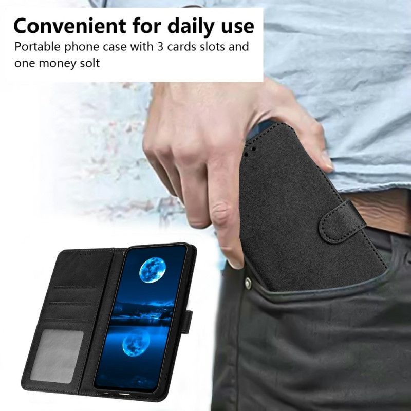 Housse Xiaomi 15T Pro Effet Cuir avec Lanière