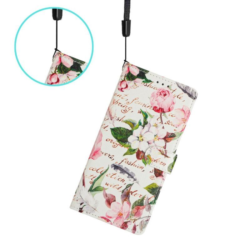 Housse Xiaomi 15T Pro Feuilles Vertes et Fleurs