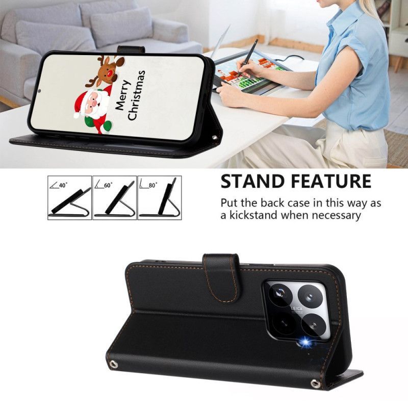 Housse Xiaomi 15T Pro MagSafe Effet Cuir à Lanière