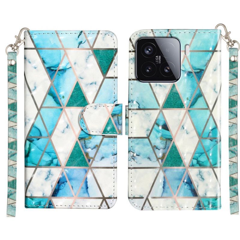 Housse Xiaomi 15T Pro Marbre Vert à Lanière