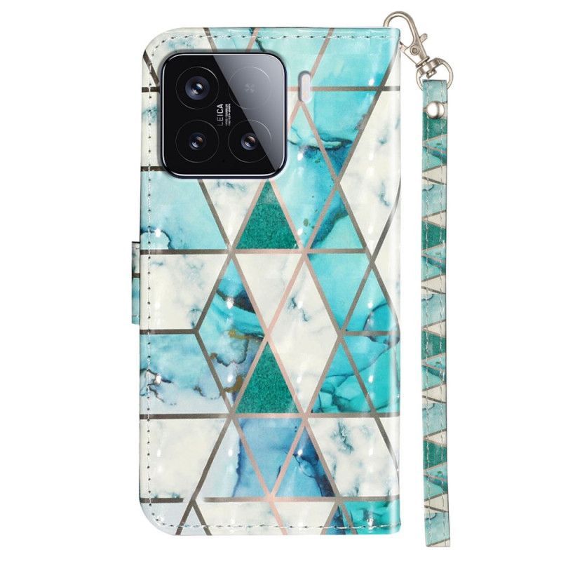 Housse Xiaomi 15T Pro Marbre Vert à Lanière