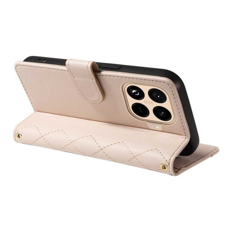 Housse Xiaomi 15T Pro Matelassée avec Lanière et Bandoulière