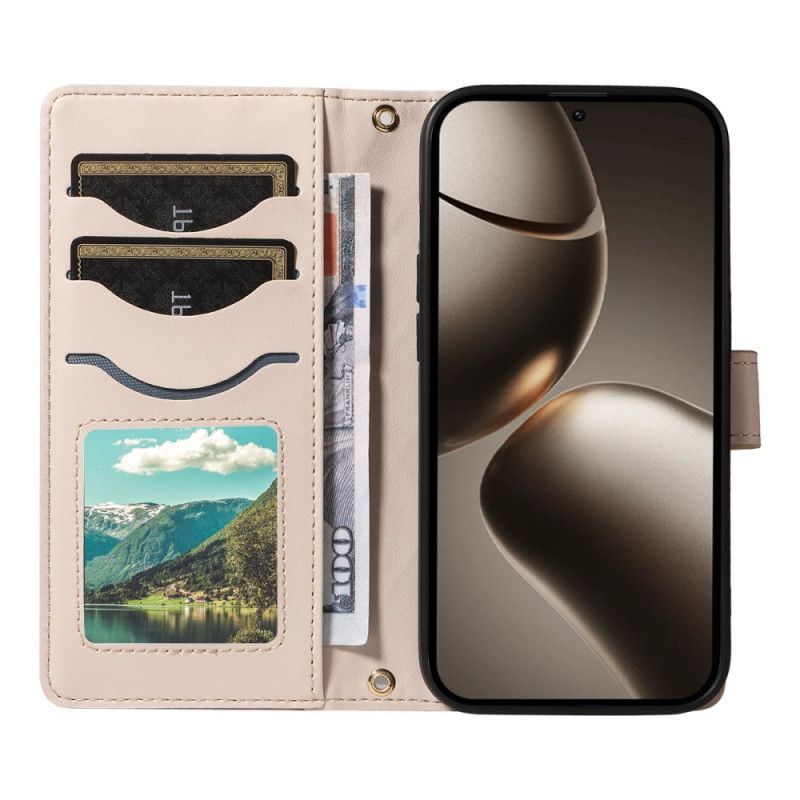 Housse Xiaomi 15T Pro Matelassée avec Lanière et Bandoulière