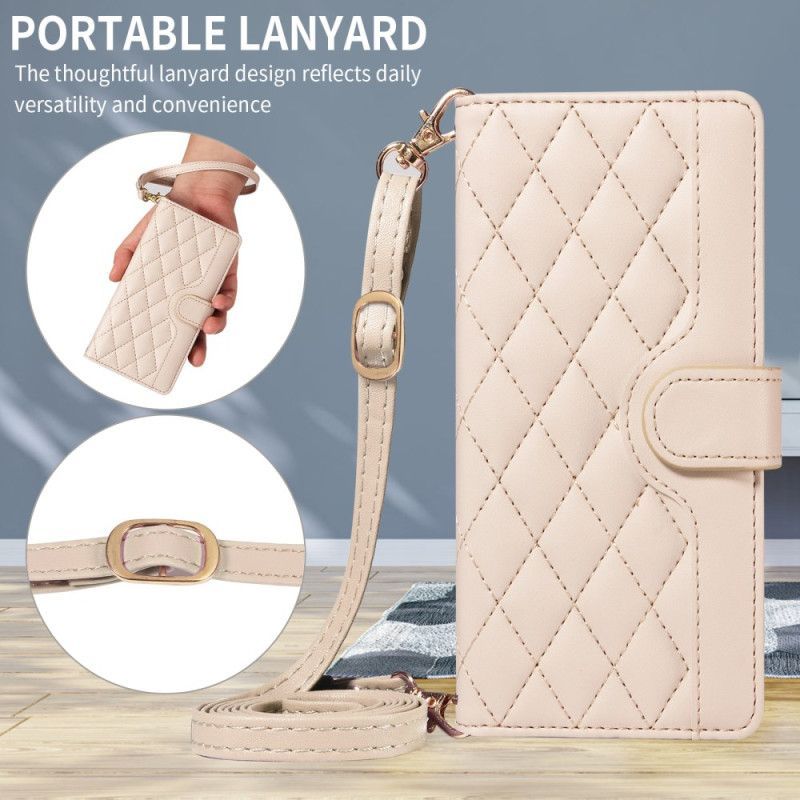 Housse Xiaomi 15T Pro Matelassée avec Lanière et Bandoulière