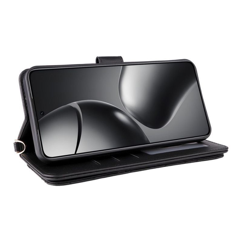 Housse Xiaomi 15T Pro Matelassée avec Lanière et Dragonne