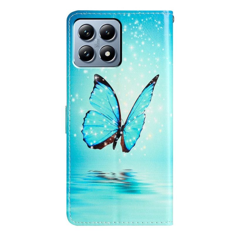 Housse Xiaomi 15T Pro Papillon Bleu