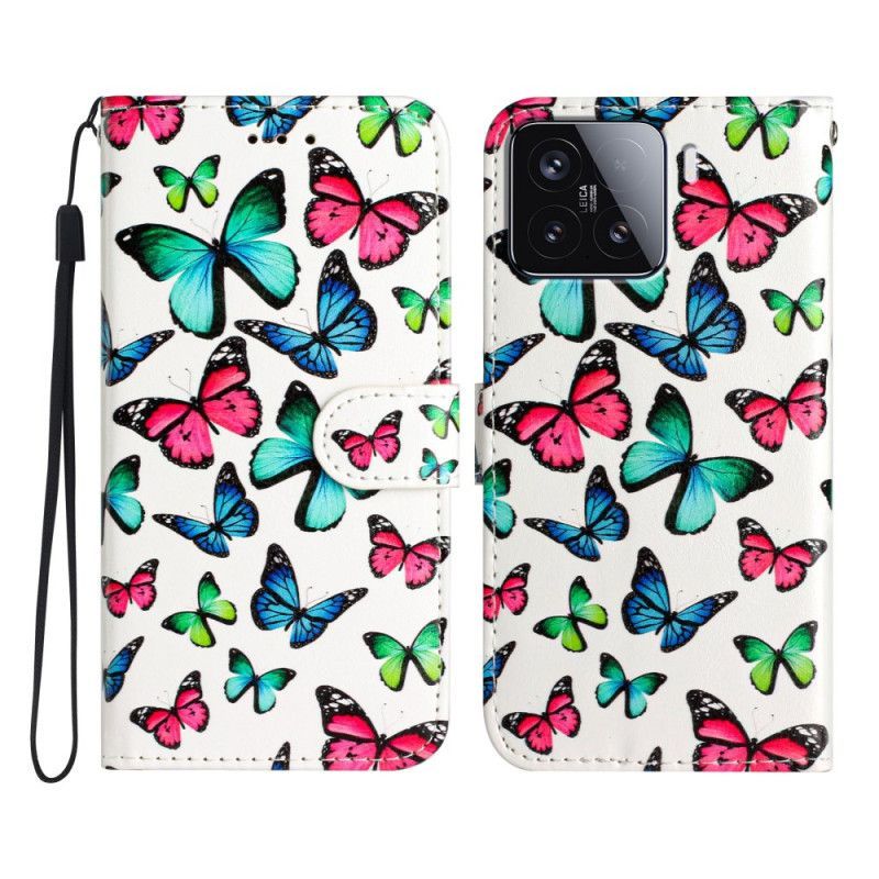 Housse Xiaomi 15T Pro Papillons Colorés