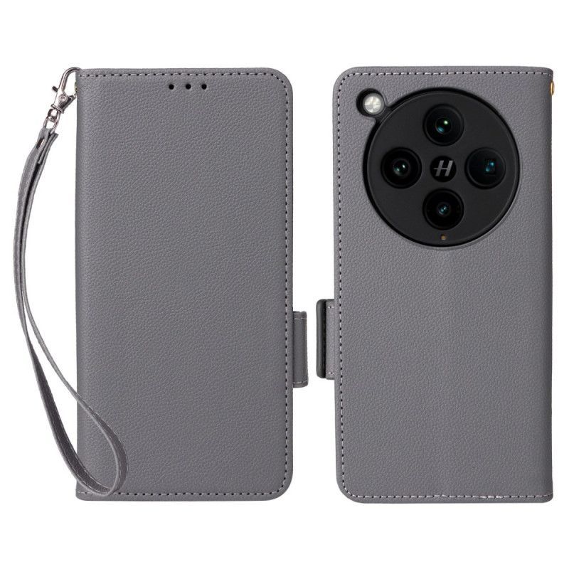 Housse Oppo Find X8 Pro Texture Litchi à Lanière