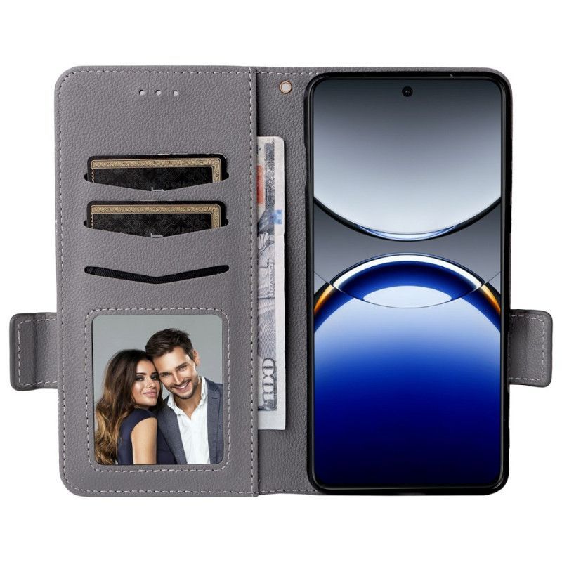 Housse Oppo Find X8 Pro Texture Litchi à Lanière