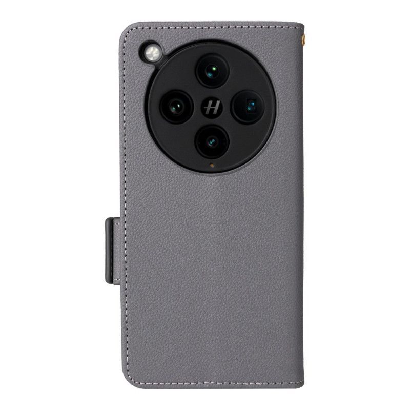 Housse Oppo Find X8 Pro Texture Litchi à Lanière