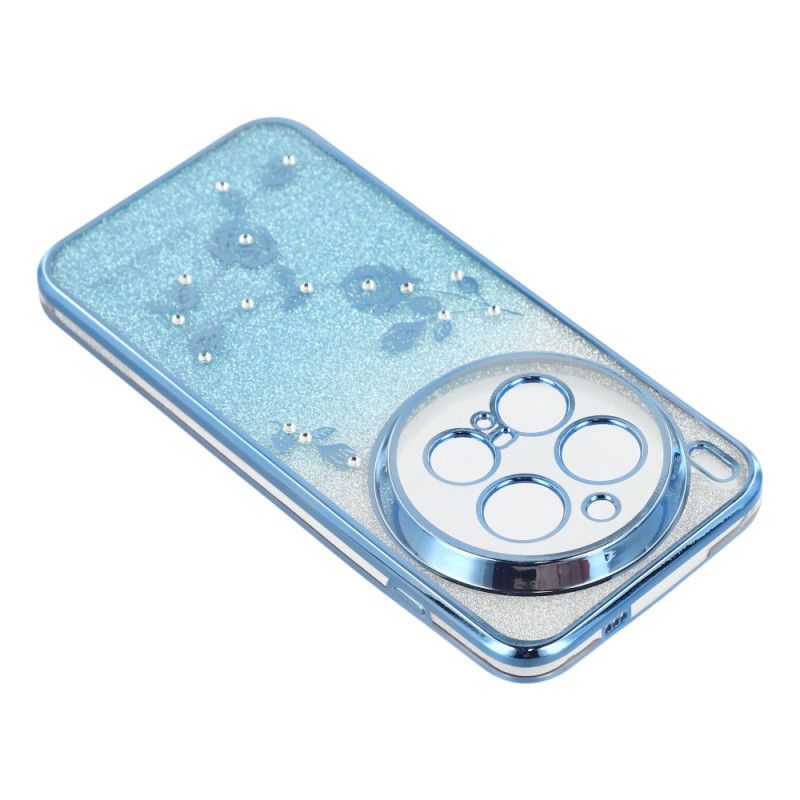 Coque Vivo X300 Pro Fleurs et Strass à Lanières