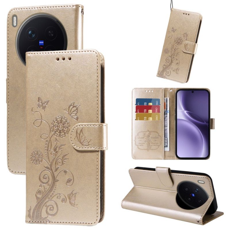 Housse Vivo X300 Pro Motif Papillon Floral