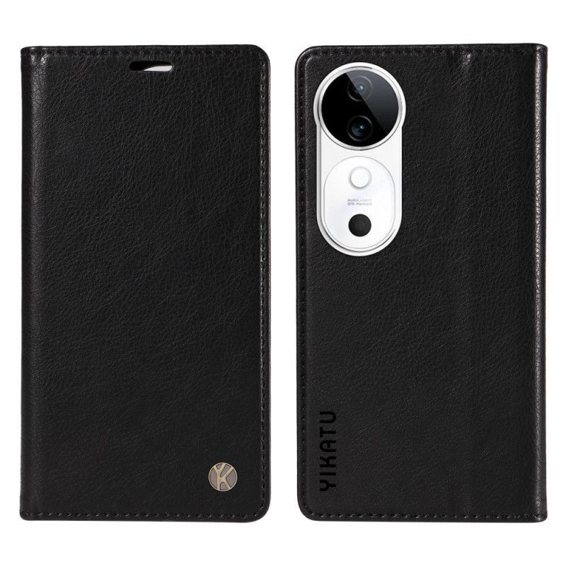 Flip Cover Vivo V40 5G Effet Vintage YIKATU