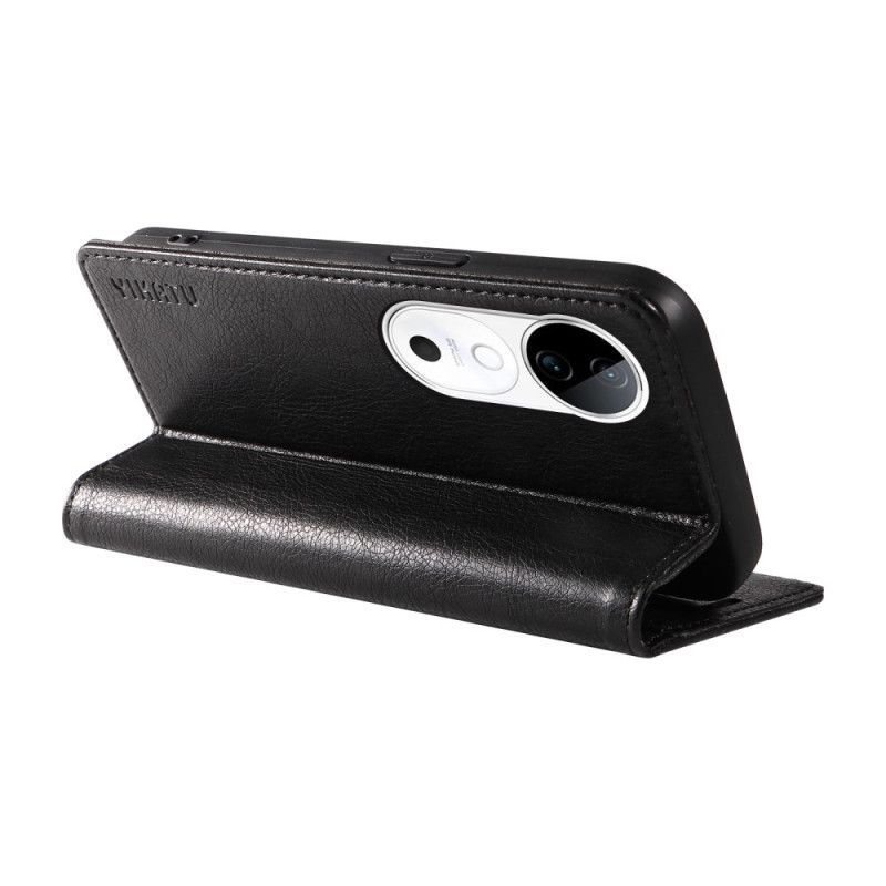 Flip Cover Vivo V40 5G Effet Vintage YIKATU