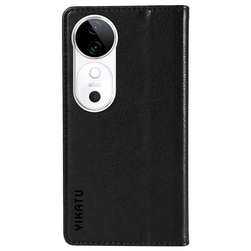 Flip Cover Vivo V40 5G Effet Vintage YIKATU