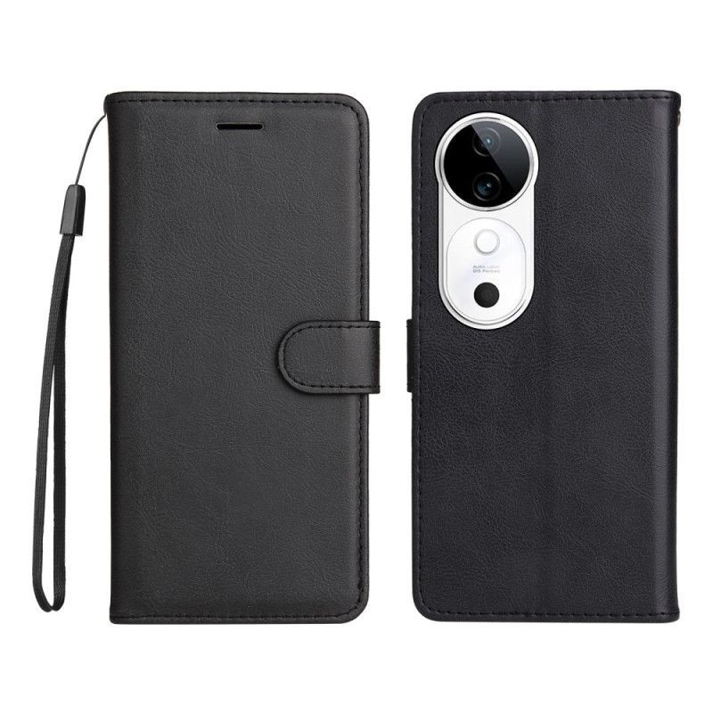 Housse Vivo V40 5G Effet Cuir à Lanière