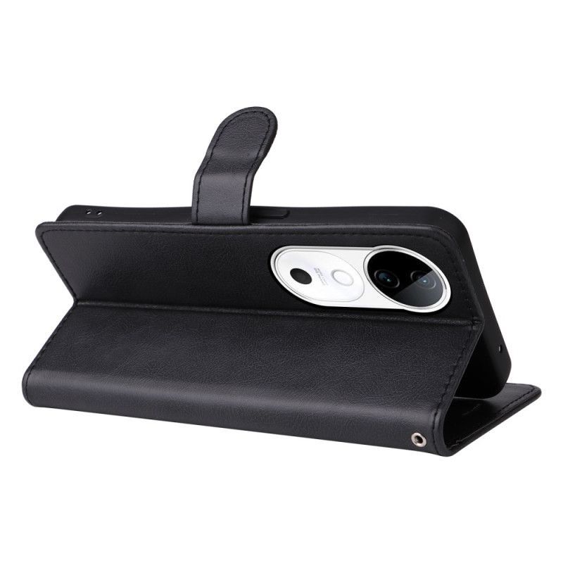 Housse Vivo V40 5G Effet Cuir à Lanière