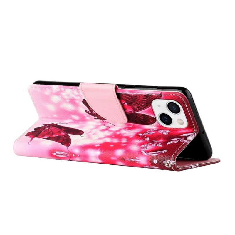 Housse iPhone 13 Papillons Volants