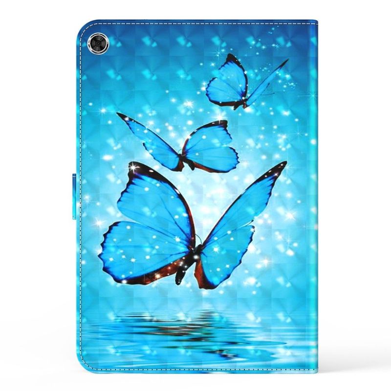 Housse Samsung Galaxy Tab A8 (2021) Papillons Bleus Scintillants