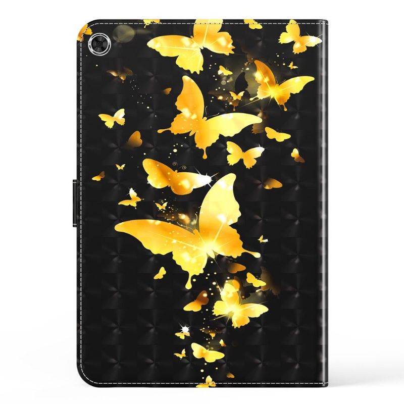 Housse Samsung Galaxy Tab A8 (2021) Papillons Dorés