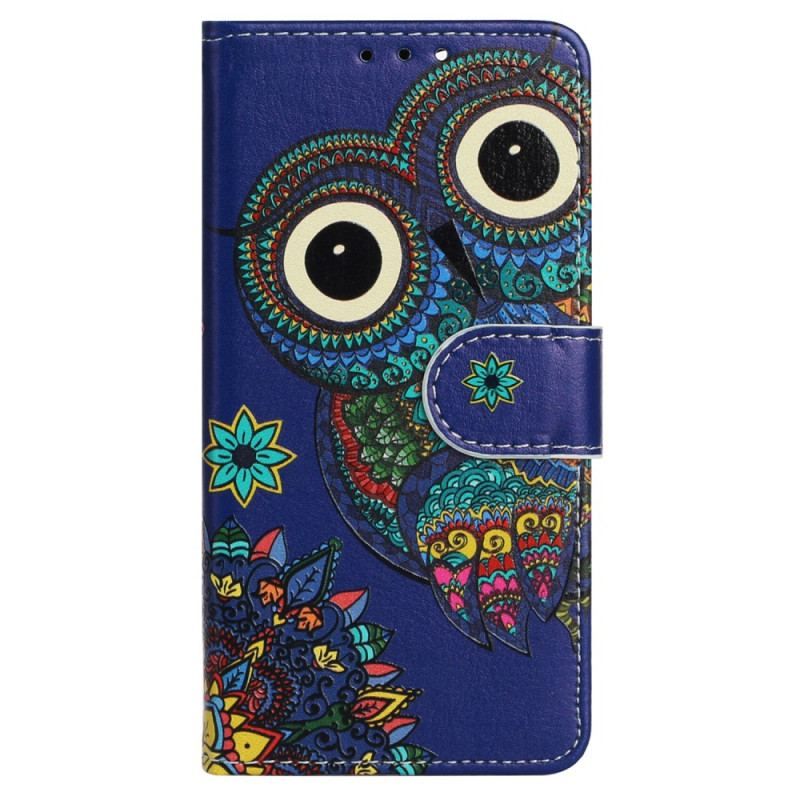 Housse iPhone 15 Plus Hibou Tribal à Lanière