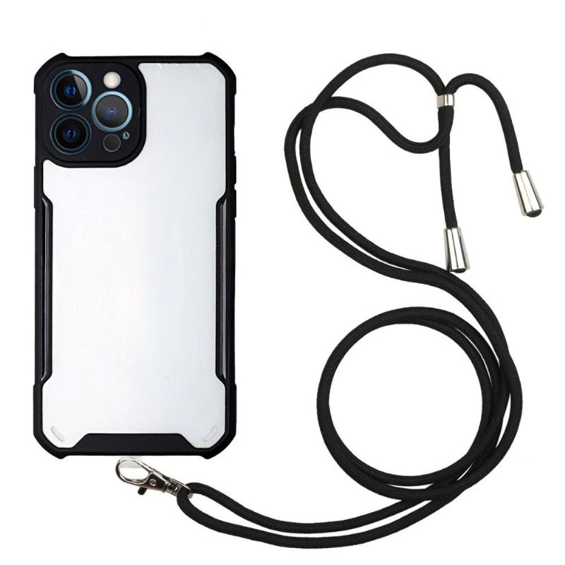 Coque iPhone 13 Pro Max SANA transparent à cordon