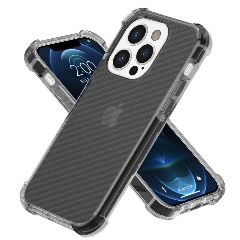 Coque iPhone 13 Pro Max Transparent fibre de carbone