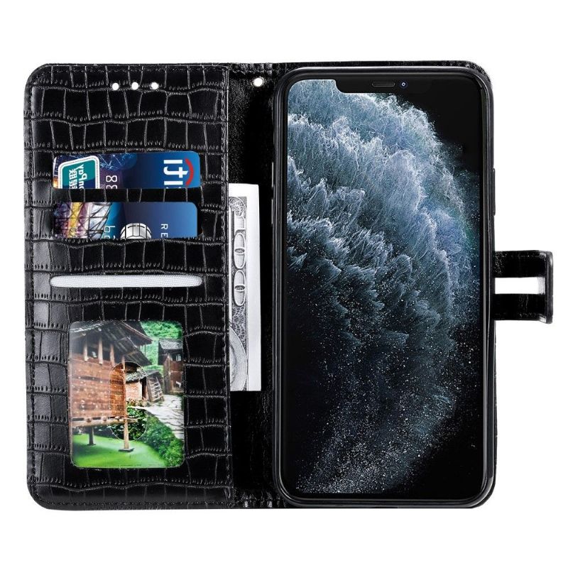 Housse iPhone 13 Pro Max Style Cuir Effet Croco