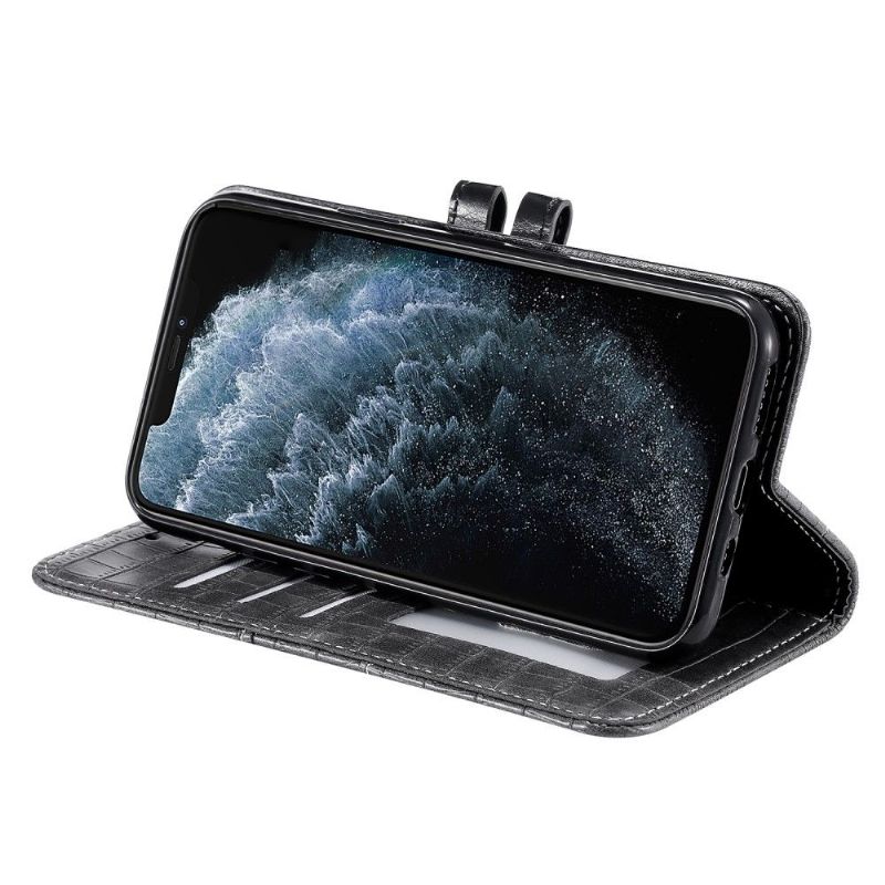 Housse iPhone 13 Pro Max Style Cuir Effet Croco