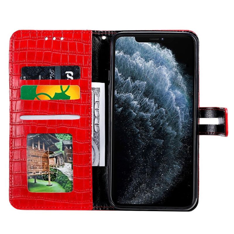 Housse iPhone 13 Pro Max Style Cuir Effet Croco