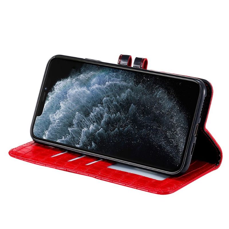 Housse iPhone 13 Pro Max Style Cuir Effet Croco