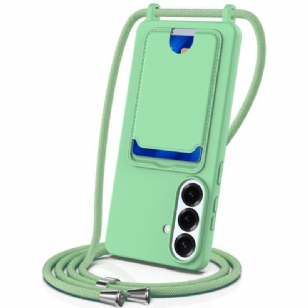 Coque à Cordon Samsung Galaxy S26 Plus Porte-Carte et Lanière