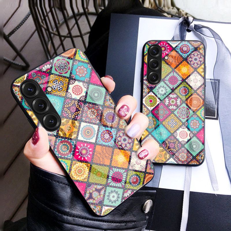 Coque Samsung Galaxy S26 Plus Anneau-Support et Lanière Patchwork