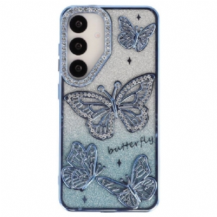 Coque Samsung Galaxy S26 Plus Papillons 3D et Strass