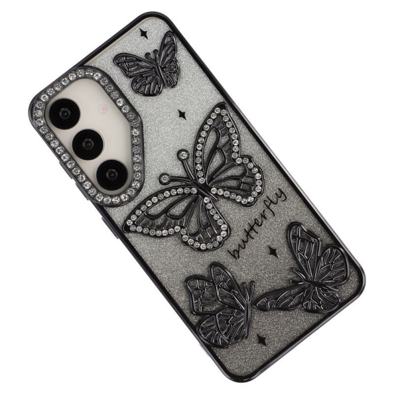 Coque Samsung Galaxy S26 Plus Papillons 3D et Strass