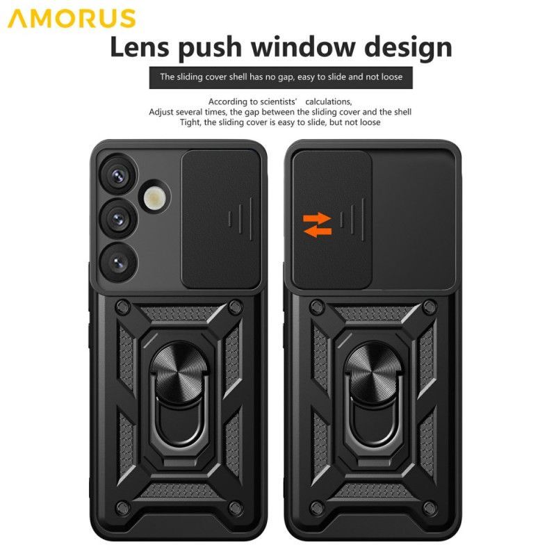 Coque Samsung Galaxy S26 Plus Protection Caméra Coulissante et Support Intégré
