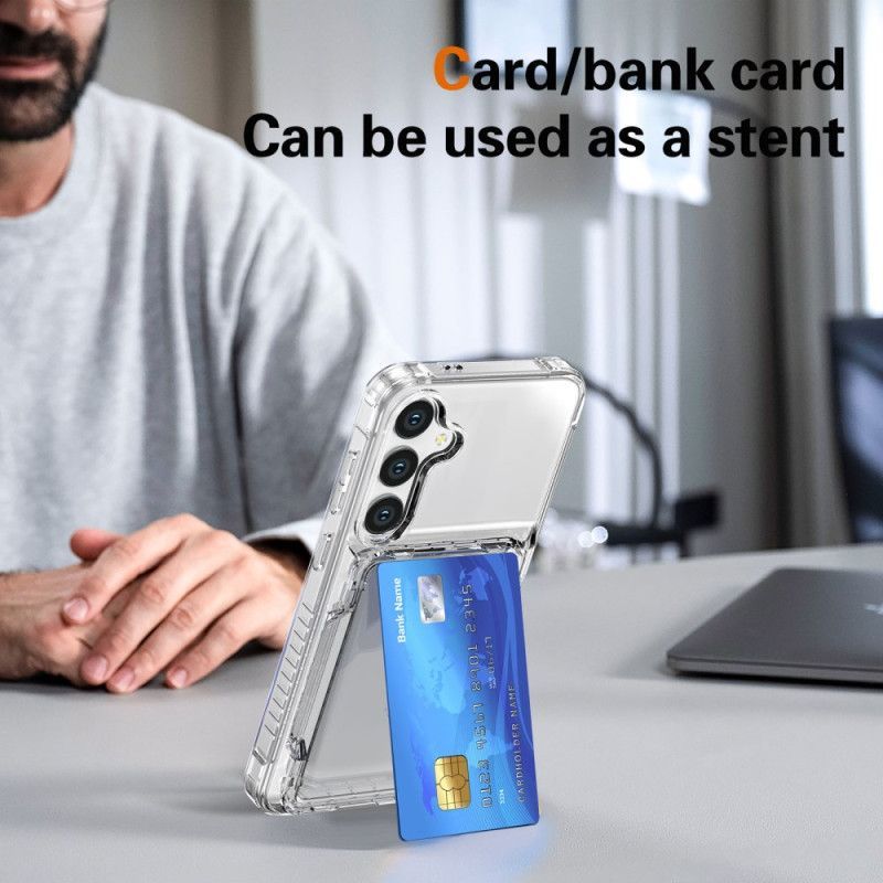 Coque Samsung Galaxy S26 Plus Transparente Porte-Cartes et Support