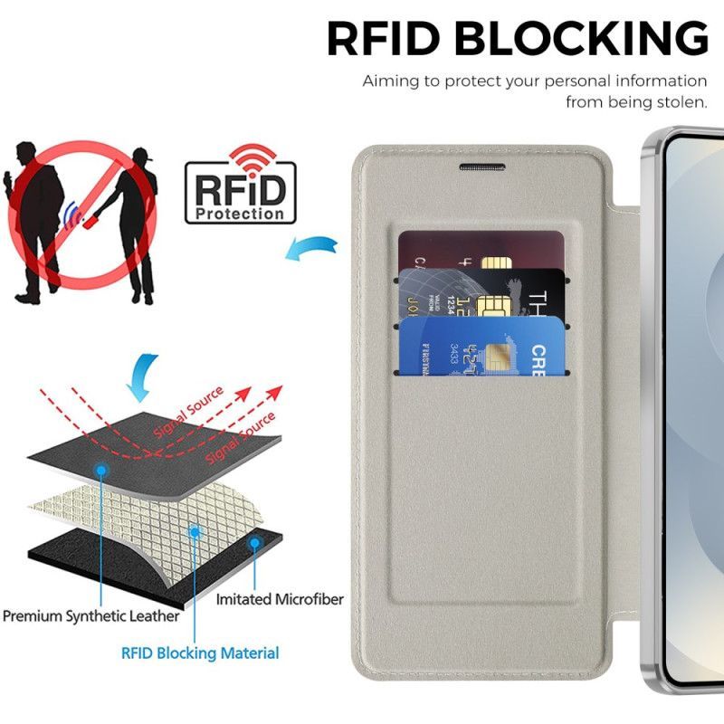 Flip Cover Samsung Galaxy S26 Plus Magnétique avec Porte-Cartes RFID