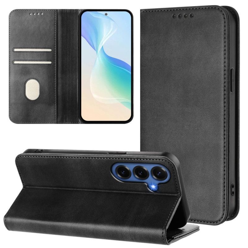 Flip Cover Samsung Galaxy S26 Plus Protection RFID Texture Rétro