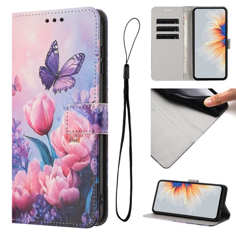 House Samsung Galaxy S26 Plus Papillon et Fleurs Roses