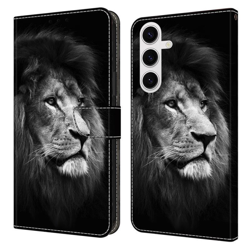 Housse Samsung Galaxy S26 Plus 5G Lion en Noir et Blanc