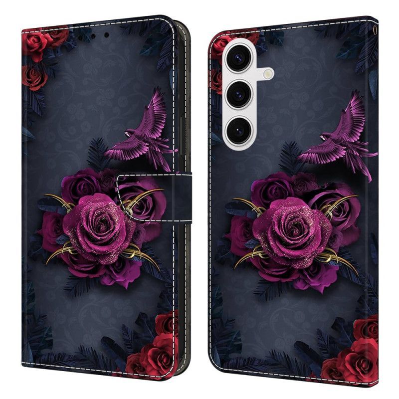 Housse Samsung Galaxy S26 Plus Fleurs Violettes Lumineuses