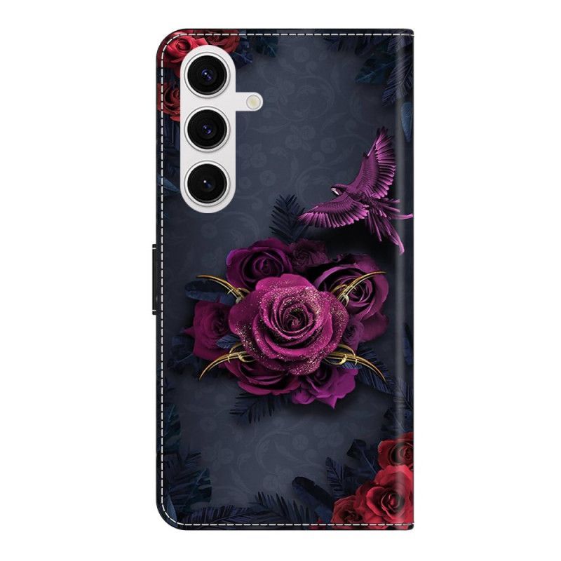Housse Samsung Galaxy S26 Plus Fleurs Violettes Lumineuses