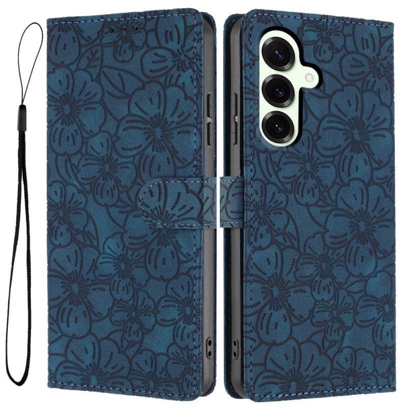 Housse Samsung Galaxy S26 Plus Gravure Fleurs de Cerisier