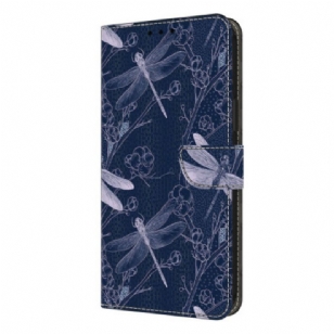 Housse Samsung Galaxy S26 Plus Libellules sur Fond Bleu