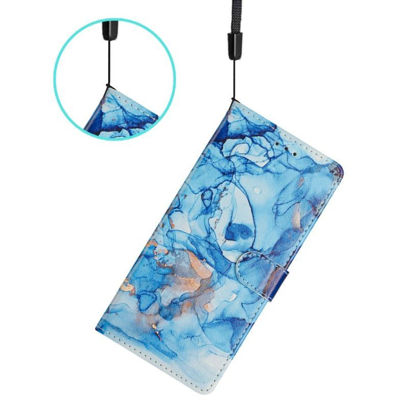 Housse Samsung Galaxy S26 Plus Motif Marbre Bleu