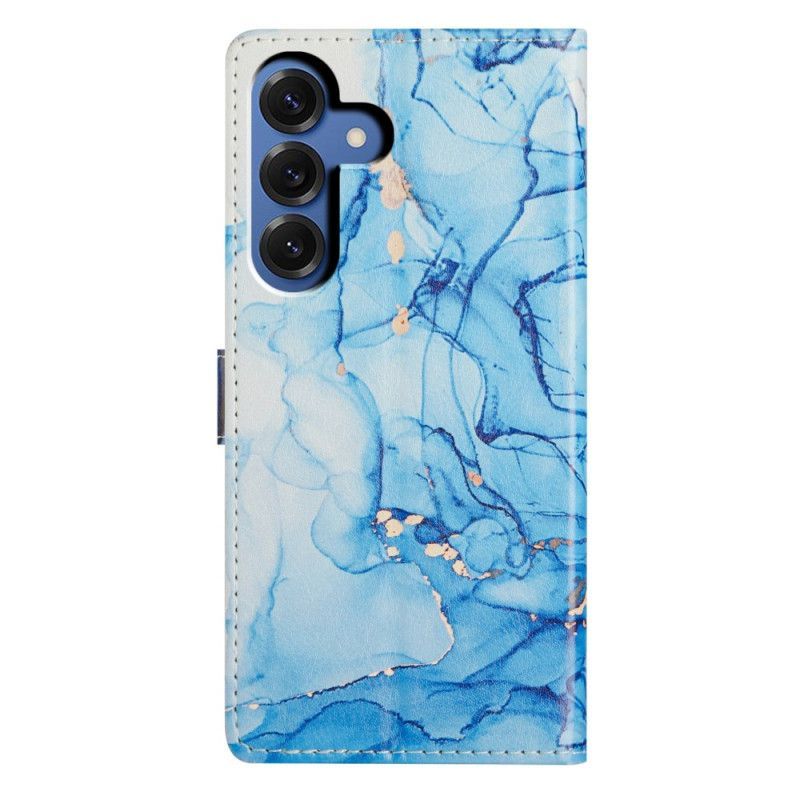 Housse Samsung Galaxy S26 Plus Motif Marbre Bleu